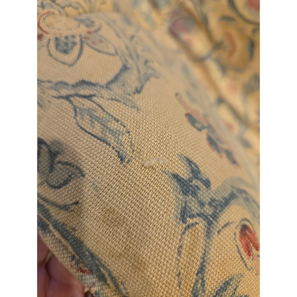 Vtg 90s Ralph Lauren Provence Full Queen Comforter Jacobean Floral Linen Blend‎